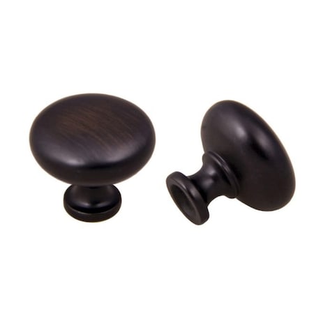 Crown 1-1/2" Mushroom Cabinet Knob Oil Rubbed Bronze Finish CHK8136110B